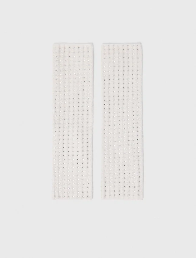 Wool and rhinestone mittens Wool and rhinestone mittens