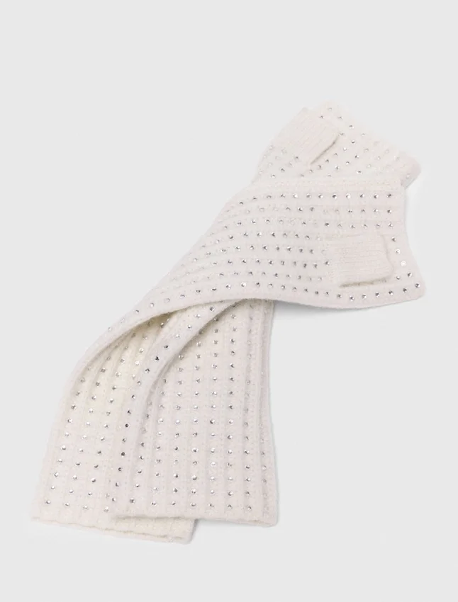 Wool and rhinestone mittens Wool and rhinestone mittens