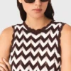 Zigzag crochet top