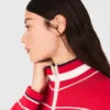 Zipped cardigan with elastic waist