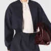Zipped mix wool bomber