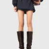 Zipped mix wool bomber