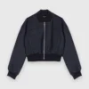 Zipped mix wool bomber
