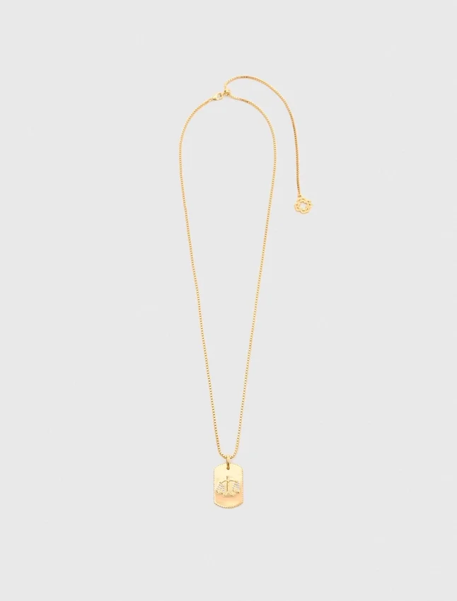 Zodiac sign plaque necklace Zodiac sign plaque necklace