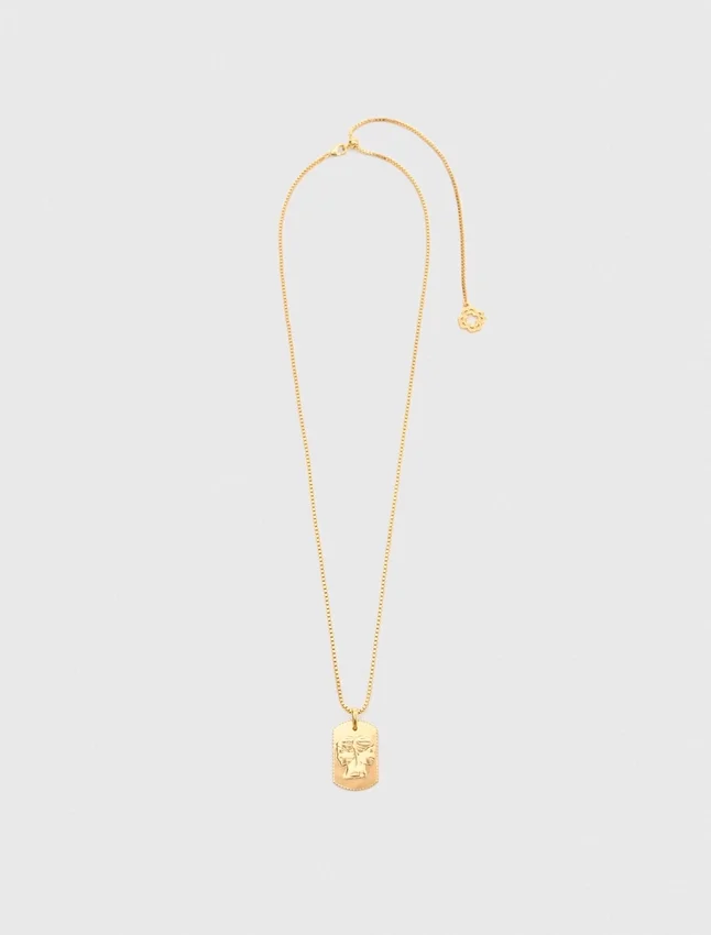 Zodiac sign plaque necklace Zodiac sign plaque necklace