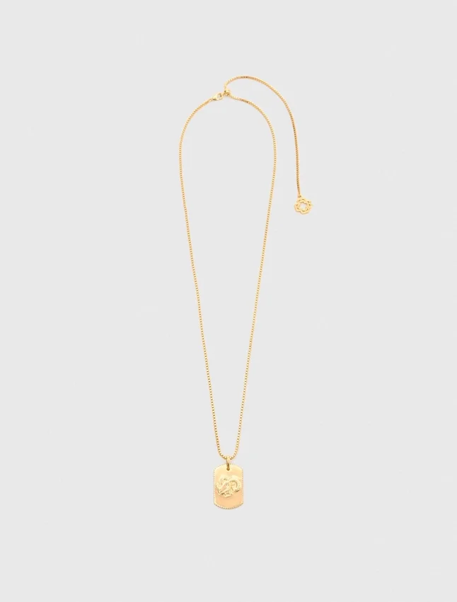 Zodiac sign plaque necklace Zodiac sign plaque necklace