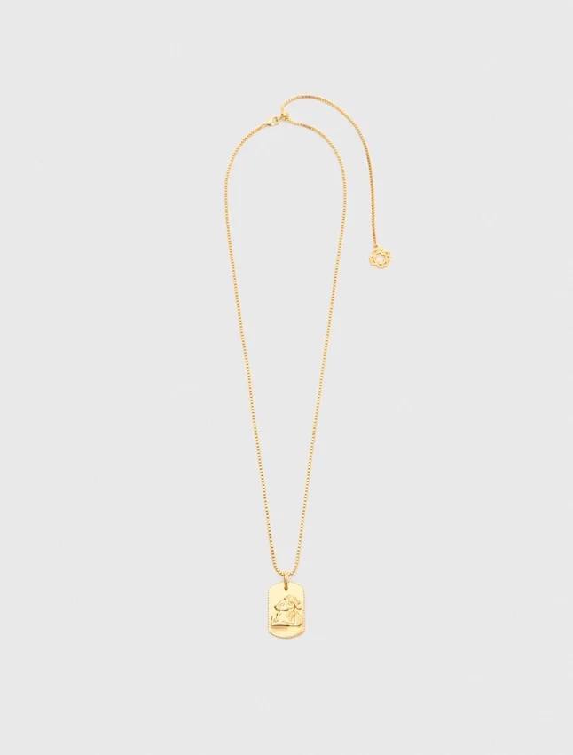 Zodiac sign plaque necklace Zodiac sign plaque necklace