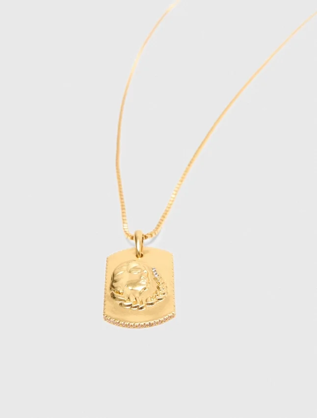 Zodiac sign plaque necklace Zodiac sign plaque necklace