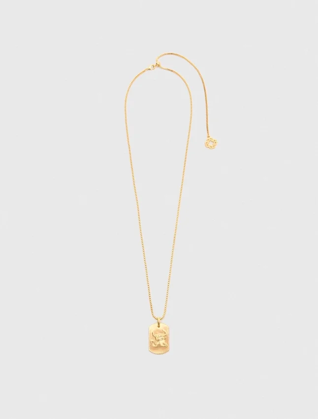 Zodiac sign plaque necklace Zodiac sign plaque necklace