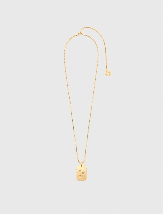 Zodiac sign plaque necklace Zodiac sign plaque necklace